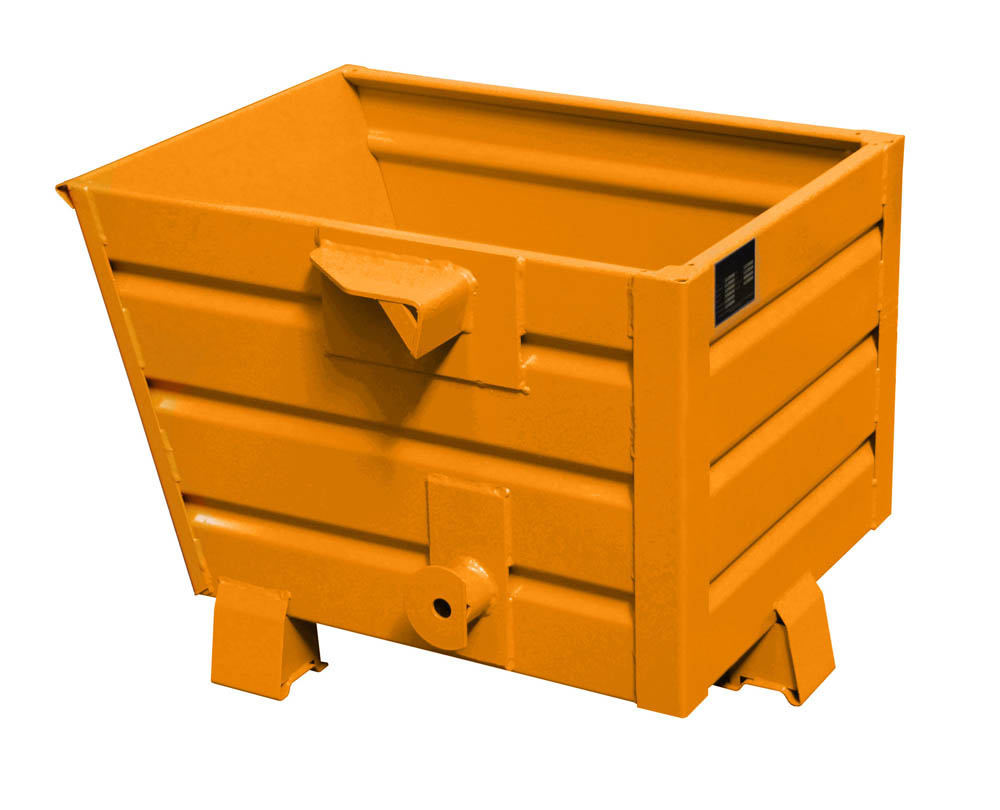 Stapelkipper Typ BSK 30 lackiert gelborange RAL 2000 Stapelkipper Typ BSK 30 lackiert gelborange RAL 2000