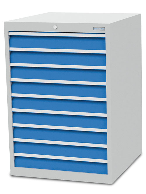 Schubladenschrank B 705 x T 736 x H 1019 mm mit 9 Schubladen R 24-24 Schubladenschrank B 705 x T 736 x H 1019 mm mit 9 Schubladen R 24-24