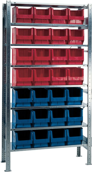Steckregal H 2000 x B 1000 x T 400 mm Grundregal 8 Fachböden Steckregal H 2000 x B 1000 x T 400 mm Grundregal 8 Fachböden