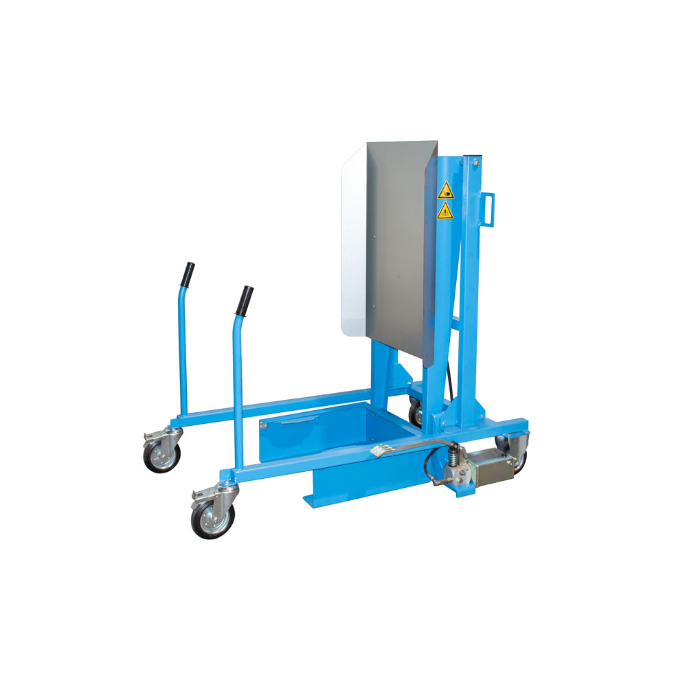 Mülltonnen-Kippstation Typ MKS-F lackiert lichtblau RAL 5012 Mülltonnen-Kippstation Typ MKS-F lackiert lichtblau RAL 5012