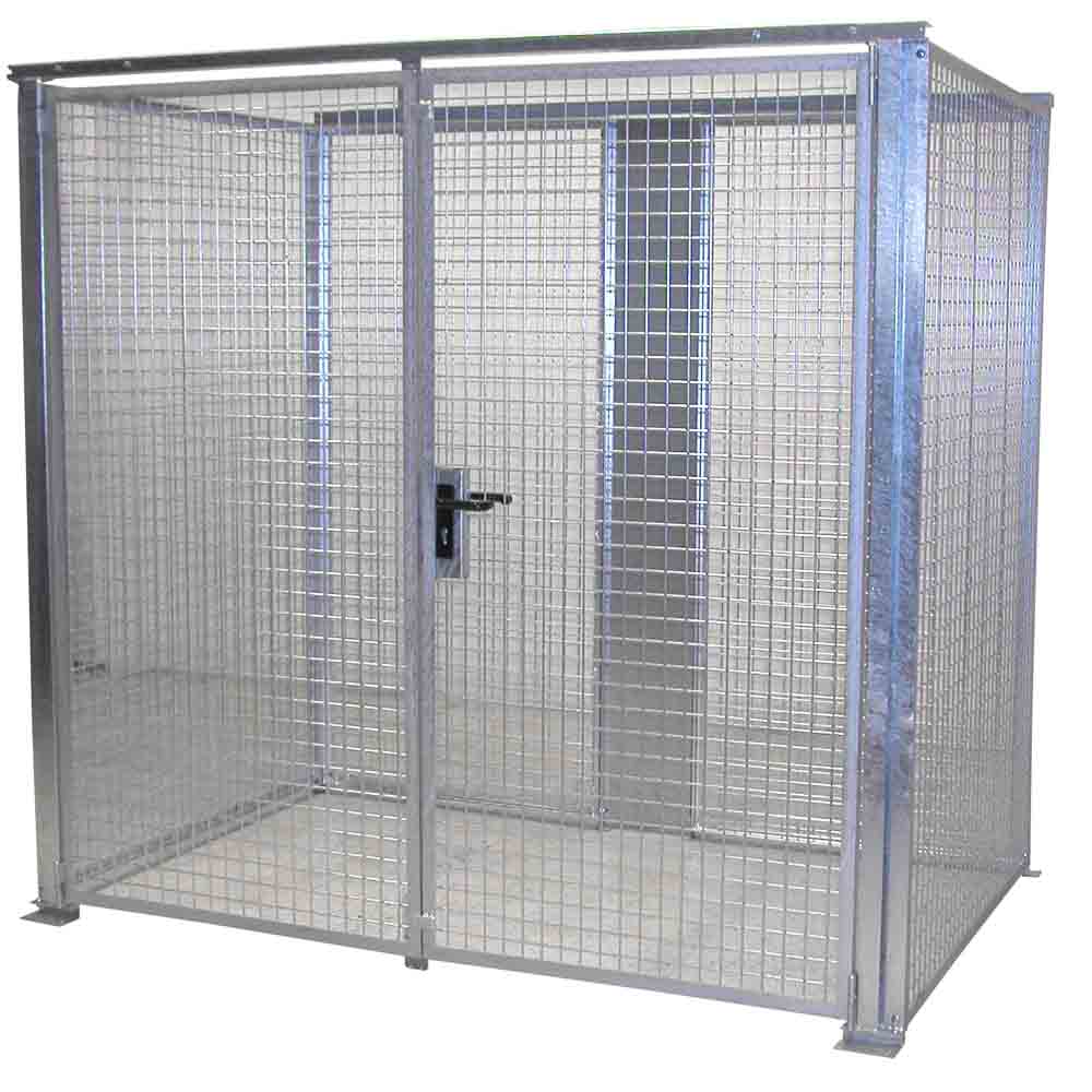 Gasflaschen-Container Typ GFC-M3-DF ohne Dach mit Doppelflügeltor Gasflaschen-Container Typ GFC-M3-DF ohne Dach mit Doppelflügeltor