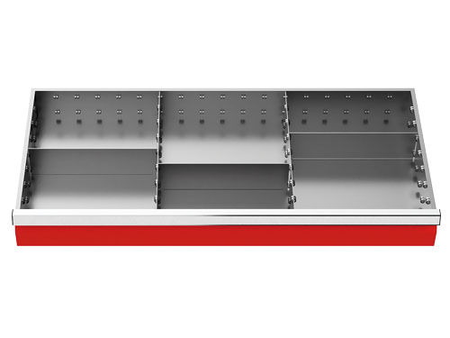 Metalleinteilung 5-teilig R 36-16 Schubladennutzmaß 900 x 400 mm Metalleinteilung 5-teilig R 36-16 Schubladennutzmaß 900 x 400 mm