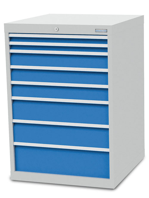 Schubladenschrank B 705 x T 736 x H 1019 mm mit 8 Schubladen R 24-24 Schubladenschrank B 705 x T 736 x H 1019 mm mit 8 Schubladen R 24-24