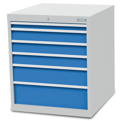 Schubladenschrank B 705 x T 736 x H 819 mm mit 6 Schubladen R 24-24 Schubladenschrank B 705 x T 736 x H 819 mm mit 6 Schubladen R 24-24