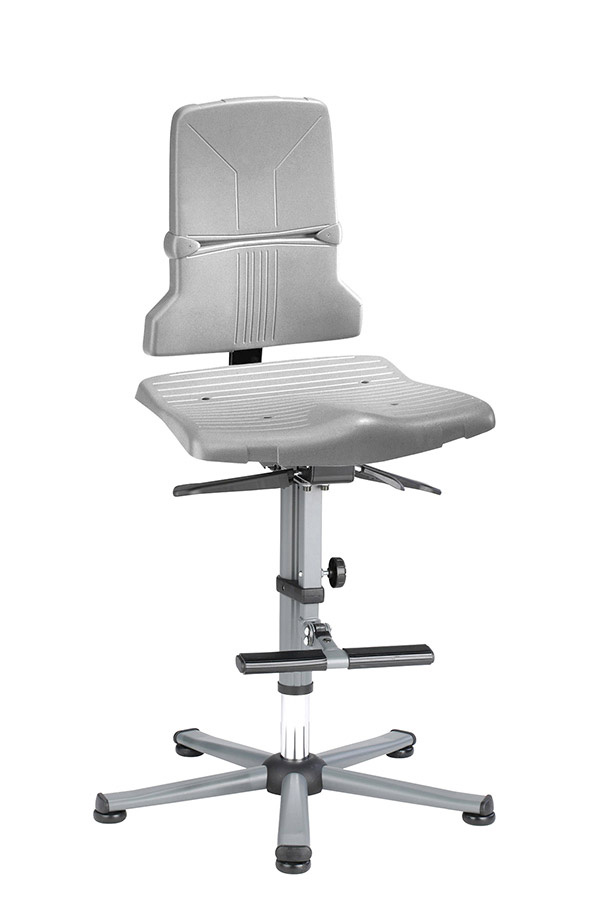 Arbeitsdrehstuhl Sintec 9811-1000 mit Bodengleitern + Aufstiegshilfe