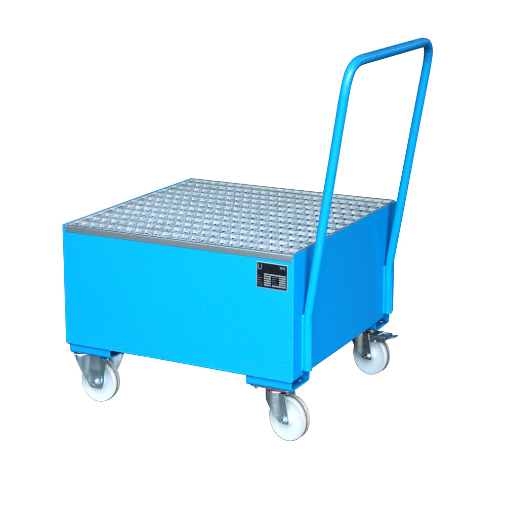 Mobile Auffangwanne Typ 2004 lackiert lichtblau RAL 5012 Mobile Auffangwanne Typ 2004 lackiert lichtblau RAL 5012