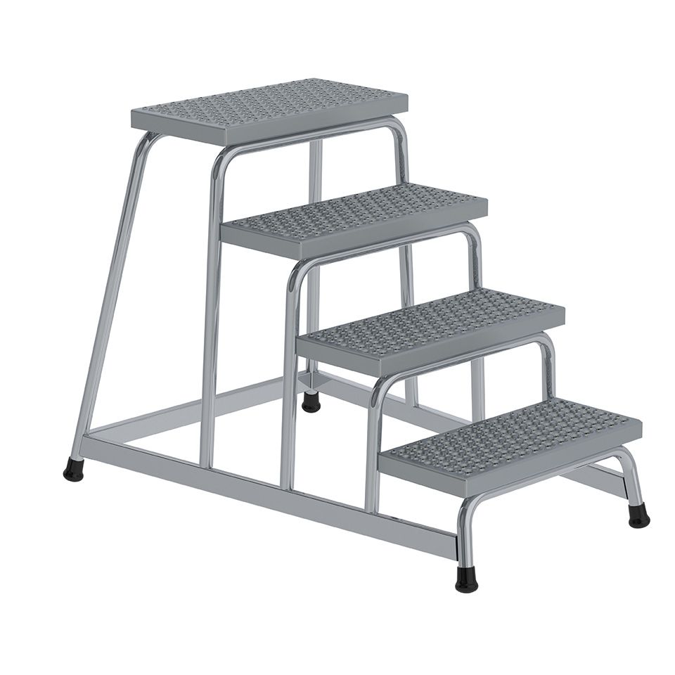 Arbeitspodest aus Aluminium starr R13 mit 4 Stufen Arbeitspodest aus Aluminium starr R13 mit 4 Stufen
