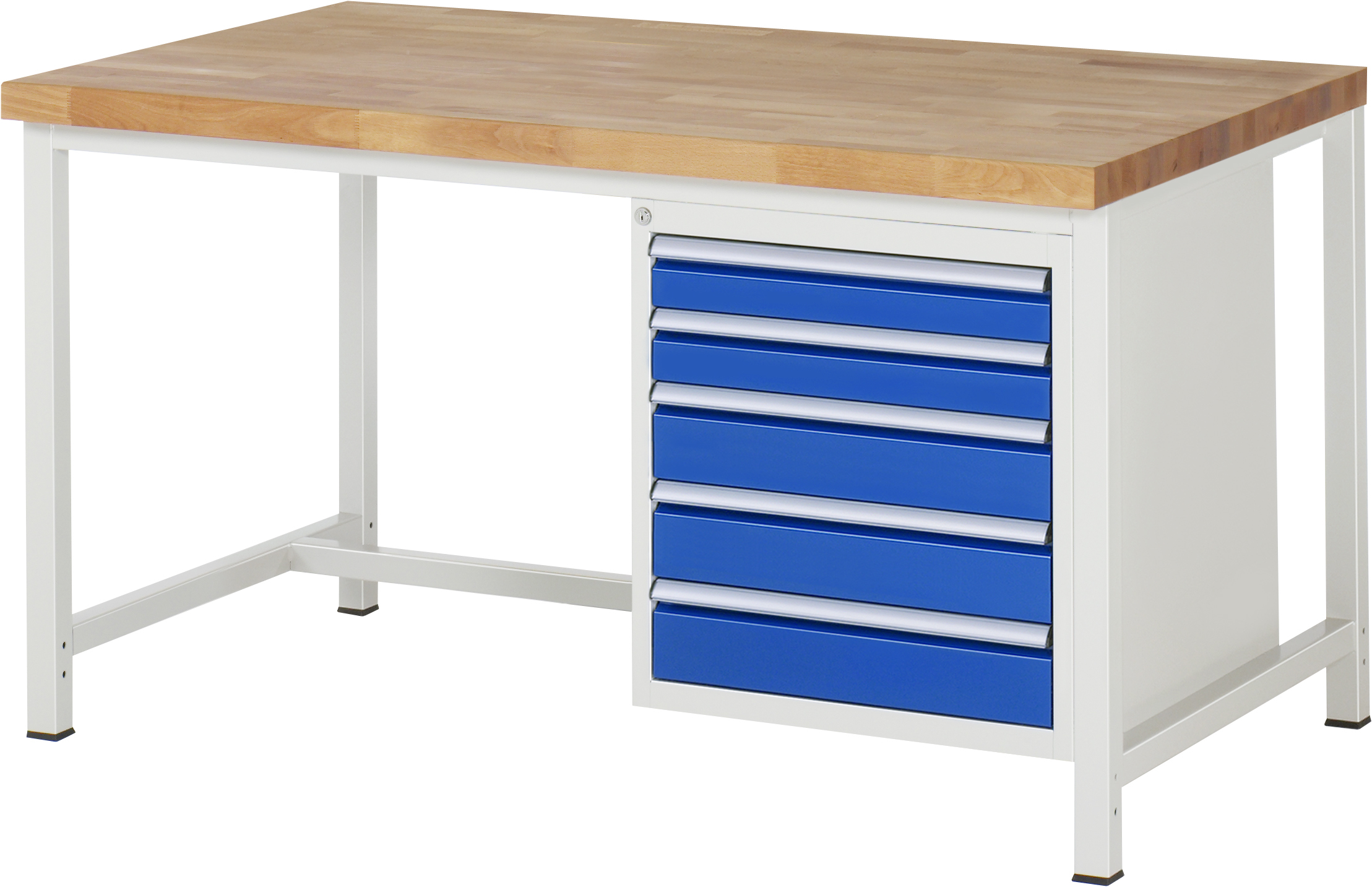 Werkbank Serie 8000 B 1500 x T 900 x H 840 mm mit 5 Schubladen Werkbank Serie 8000 B 1500 x T 900 x H 840 mm mit 5 Schubladen