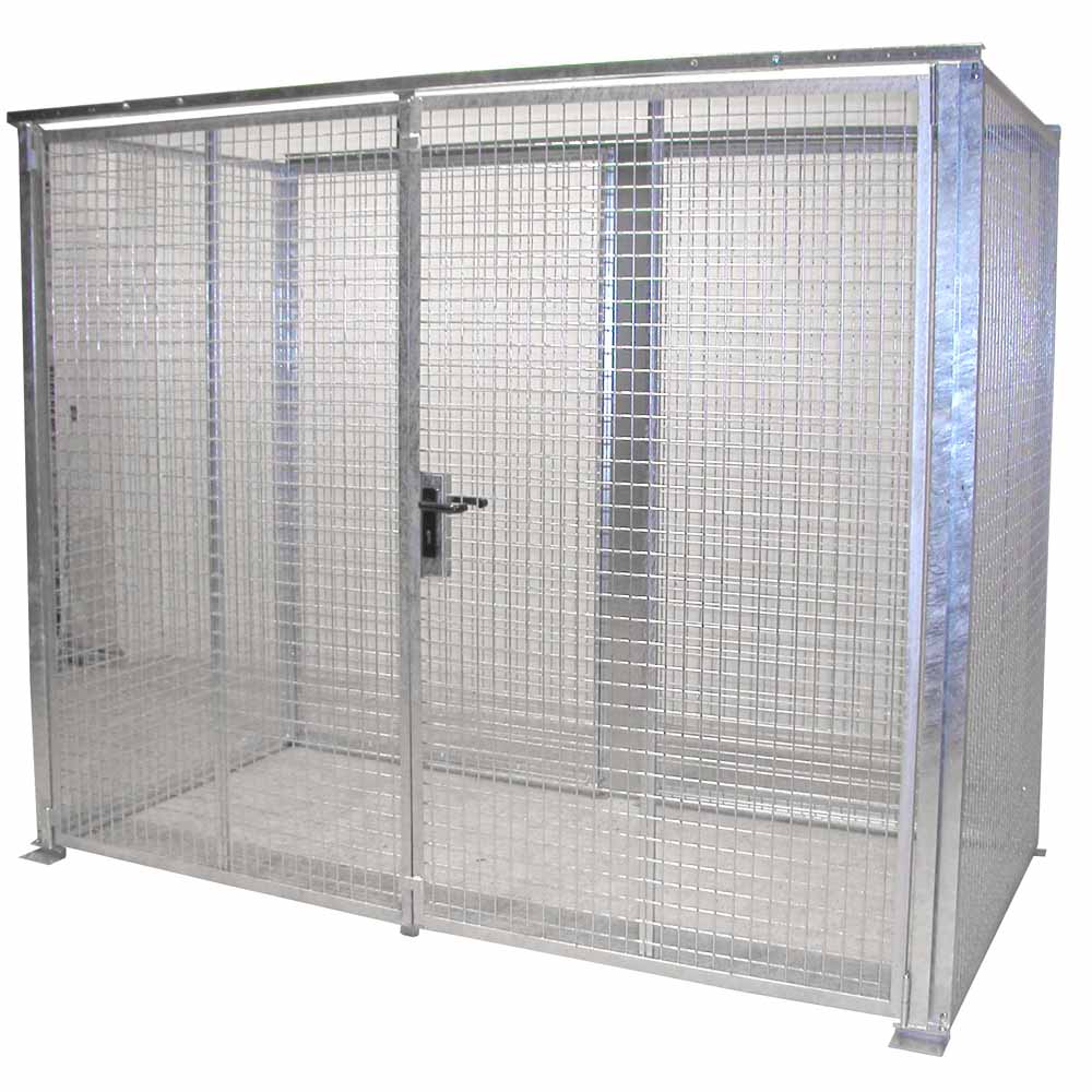 Gasflaschen-Container Typ GFC-M4-DF ohne Dach mit Doppelflügeltor Gasflaschen-Container Typ GFC-M4-DF ohne Dach mit Doppelflügeltor