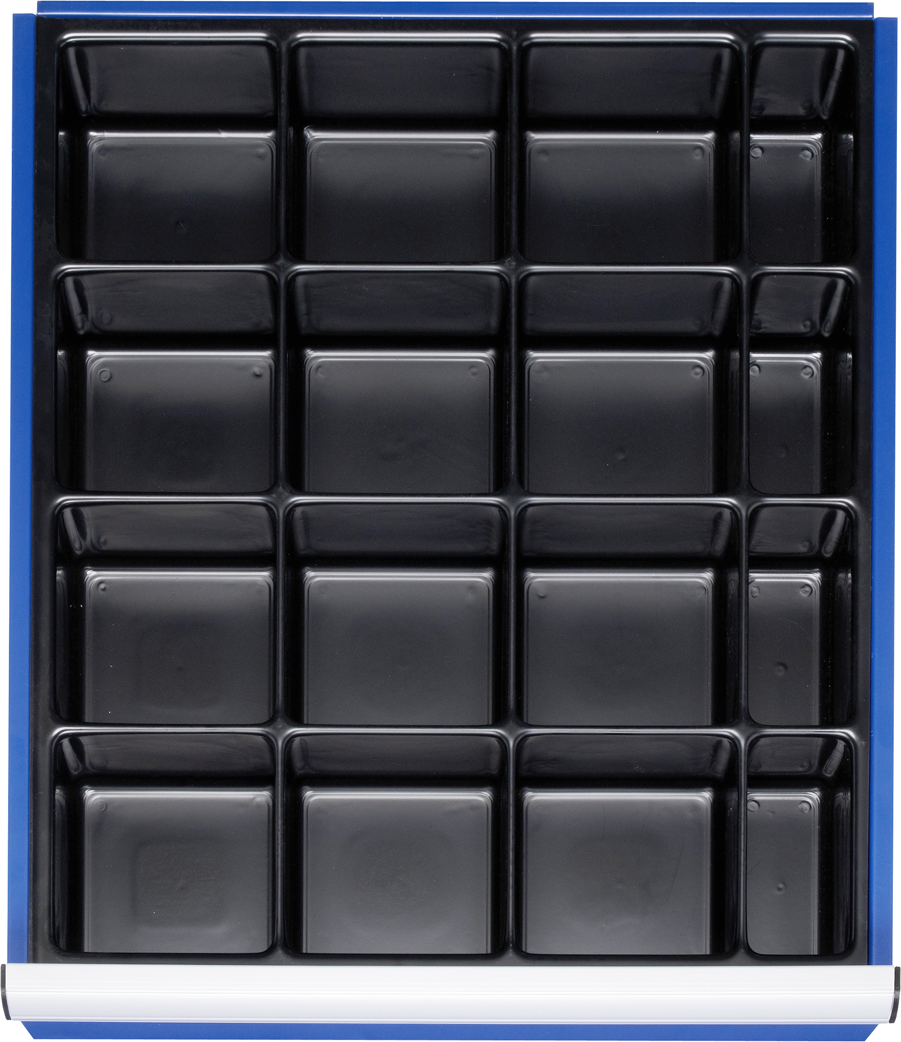 Kleinteileeinsatz mit 16 Fächern für Schubladen H 120 - 360 mm Kleinteileeinsatz mit 16 Fächern für Schubladen H 120 - 360 mm