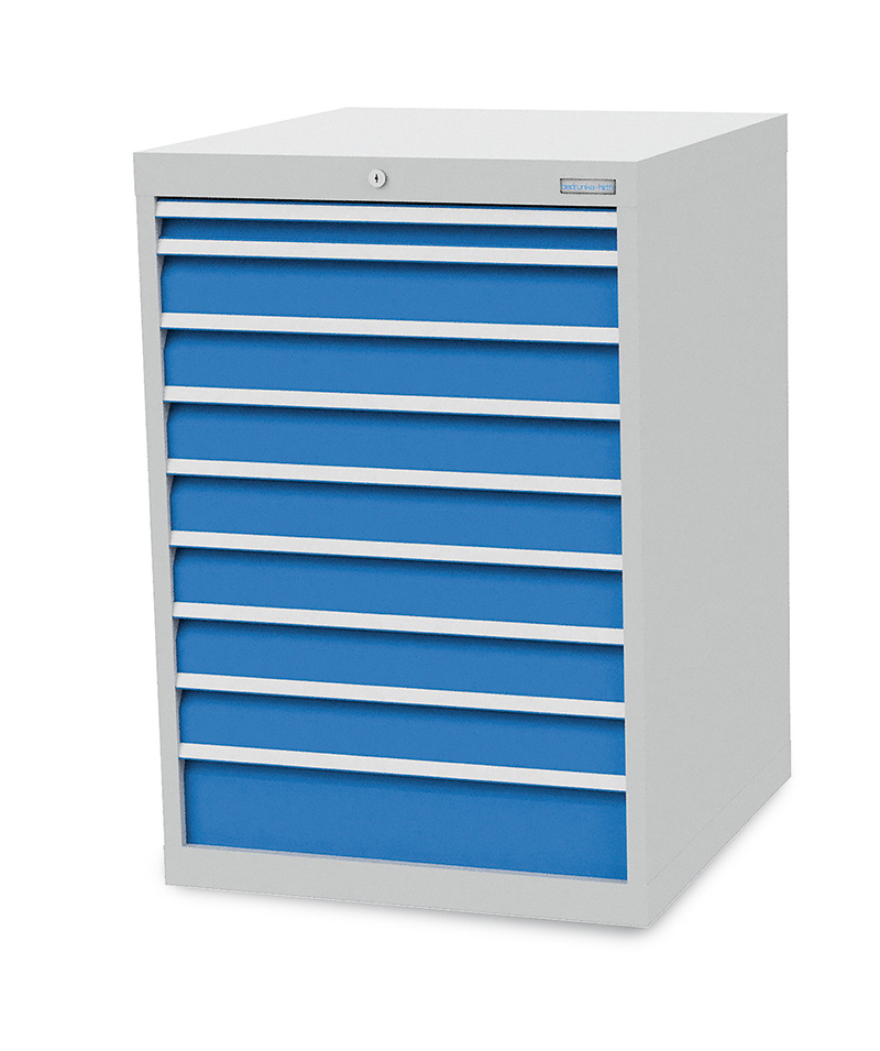 Schubladenschrank B 705 x T 736 x H 1019 mm mit 9 Schubladen R 24-24 Schubladenschrank B 705 x T 736 x H 1019 mm mit 9 Schubladen R 24-24