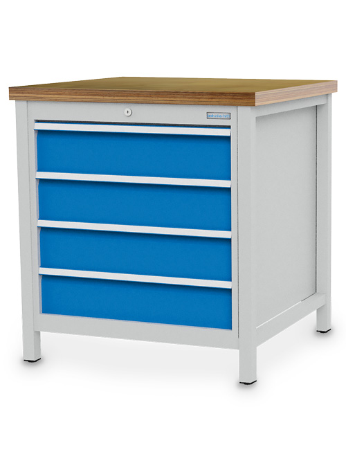 Kastenwerkbank B 810 x T 750 x H 959 mm mit 4 Schubladen R 24-24 Kastenwerkbank B 810 x T 750 x H 959 mm mit 4 Schubladen R 24-24