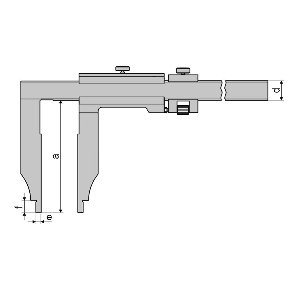 Zeichnung Präzisions-Werkstatt-Messschieber 0-500 mm Werksnorm