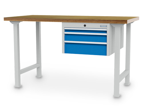 Reihenwerkbank B 1500 x T 750 x H 859 mm mit 3 Schubladen R 18-24 Reihenwerkbank B 1500 x T 750 x H 859 mm mit 3 Schubladen R 18-24