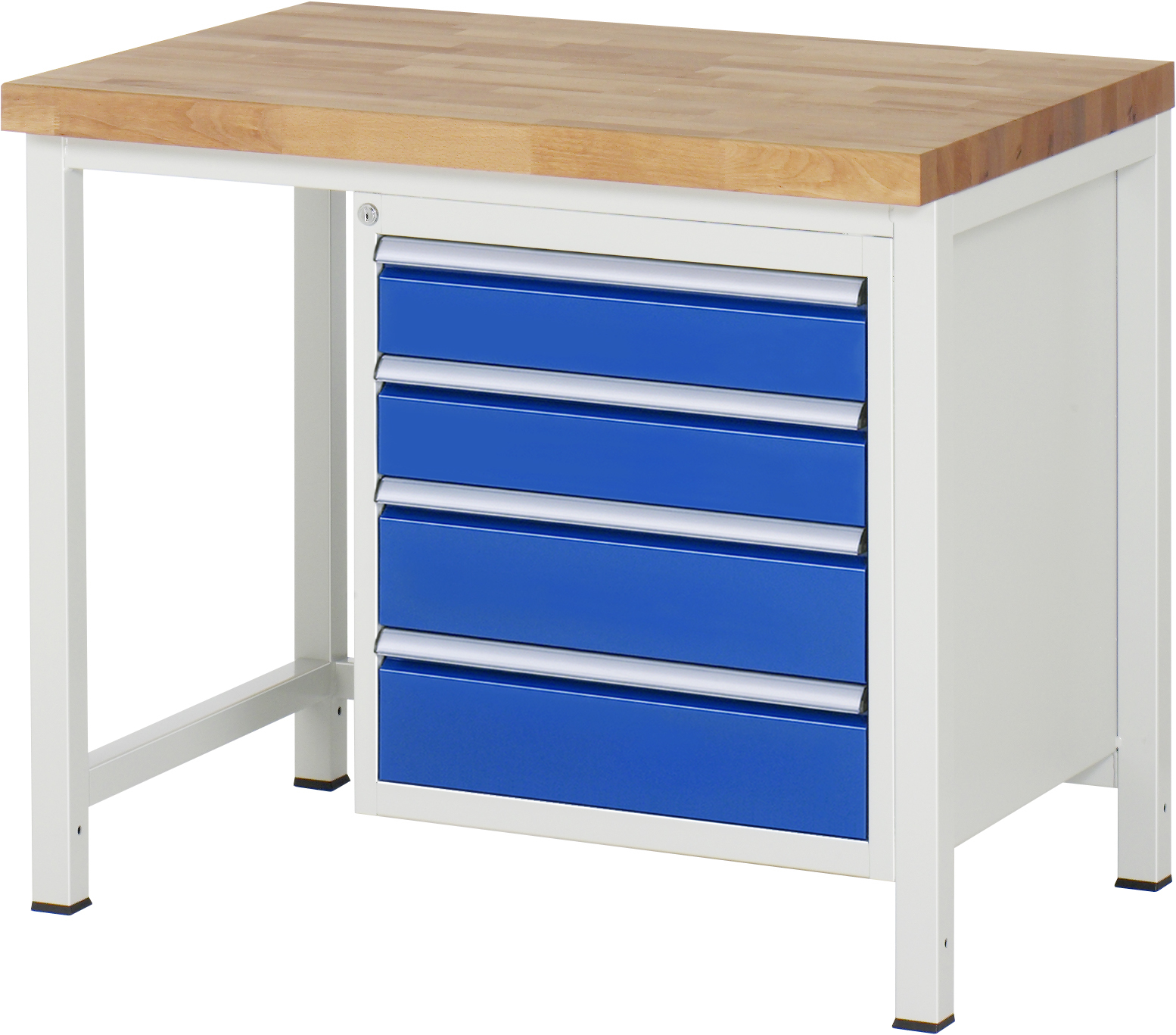 Werkbank Serie 8000 B 1000 x T 700 x H 840 mm mit 4 Schubladen Werkbank Serie 8000 B 1000 x T 700 x H 840 mm mit 4 Schubladen