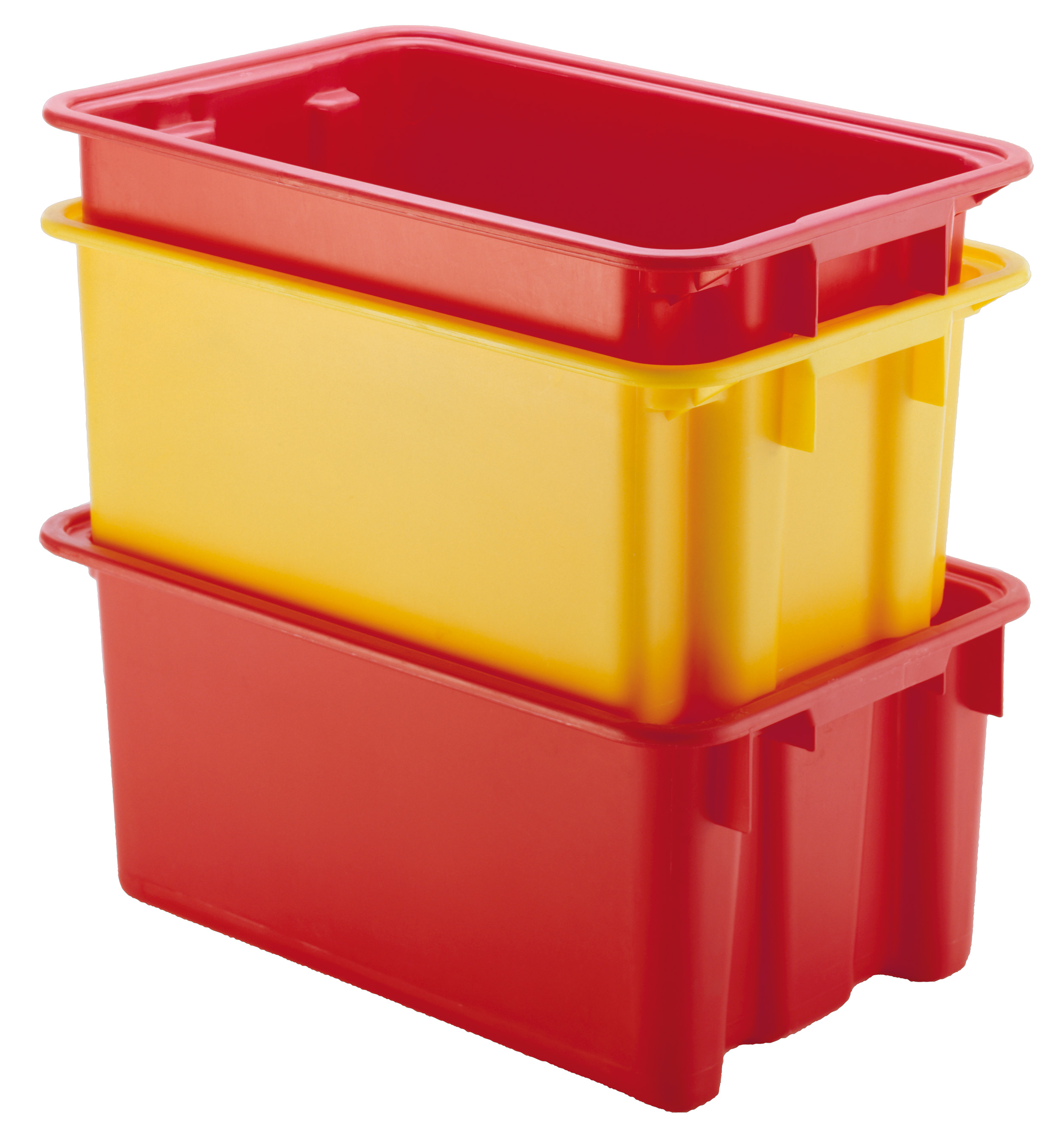 Drehstapelbehälter L 650 x B 450 x H 280 mm ineinander gestapelt Drehstapelbehälter L 650 x B 450 x H 280 mm ineinander gestapelt