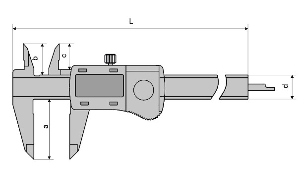 Zeichnung Dig.-Taschen-Messschieber 0 - 300 mm IP 54 DIN 862 Zeichnung Dig.-Taschen-Messschieber 0 - 300 mm IP 54 DIN 862