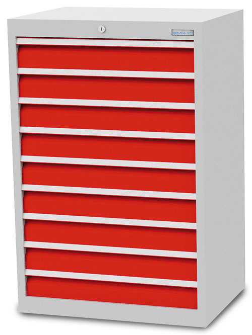 Schubladenschrank B 680 x T 500 x H 1019 mm mit 9 Schubladen R 24-16 Schubladenschrank B 680 x T 500 x H 1019 mm mit 9 Schubladen R 24-16