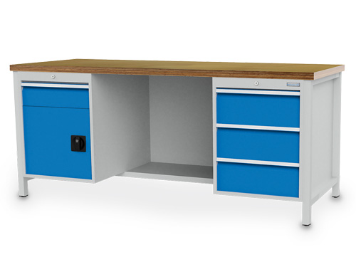 Kastenwerkbank BxTxH 2000 x 750 x 859 mm 4 x Schublade 1 x Flügeltür R 18-24 Kastenwerkbank BxTxH 2000 x 750 x 859 mm 4 x Schublade 1 x Flügeltür R 18-24