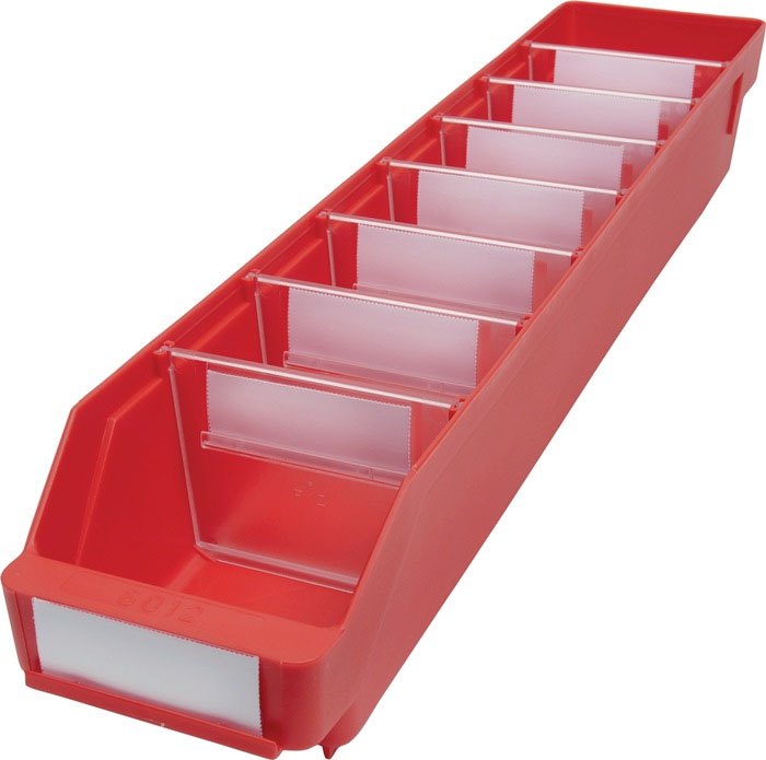 Regalkasten ST rot L 600 x B 120 x H 95 mm PP Regalkasten ST rot L 600 x B 120 x H 95 mm PP