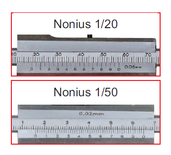 Hinweis Ablesung / Nonius