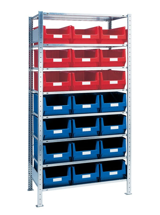 Steckregal H 2000 x B 1000 x T 500 mm Grundregal 8 Fachböden Steckregal H 2000 x B 1000 x T 500 mm Grundregal 8 Fachböden