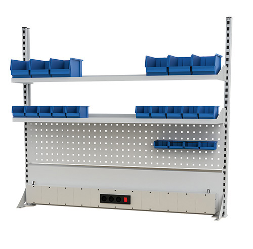 Multi-Wand-Aufbau für Werkbänke B 1500 x T 750 x H 859/959 mm Multi-Wand-Aufbau für Werkbänke B 1500 x T 750 x H 859/959 mm