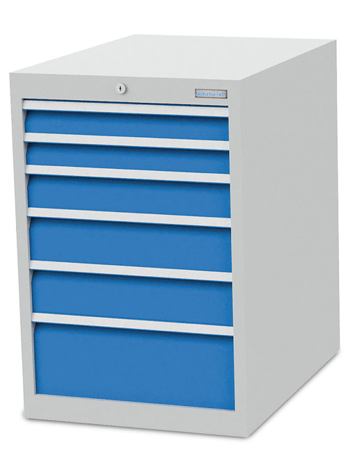 Schubladenschrank B 555 x T 736 x H 819 mm mit 6 Schubladen R 18-24 Schubladenschrank B 555 x T 736 x H 819 mm mit 6 Schubladen R 18-24