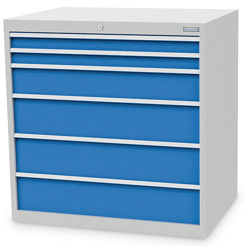 Schubladenschrank B 1005 x T 736 x H 1019 mm mit 6 Schubladen R 36-24 Schubladenschrank B 1005 x T 736 x H 1019 mm mit 6 Schubladen R 36-24