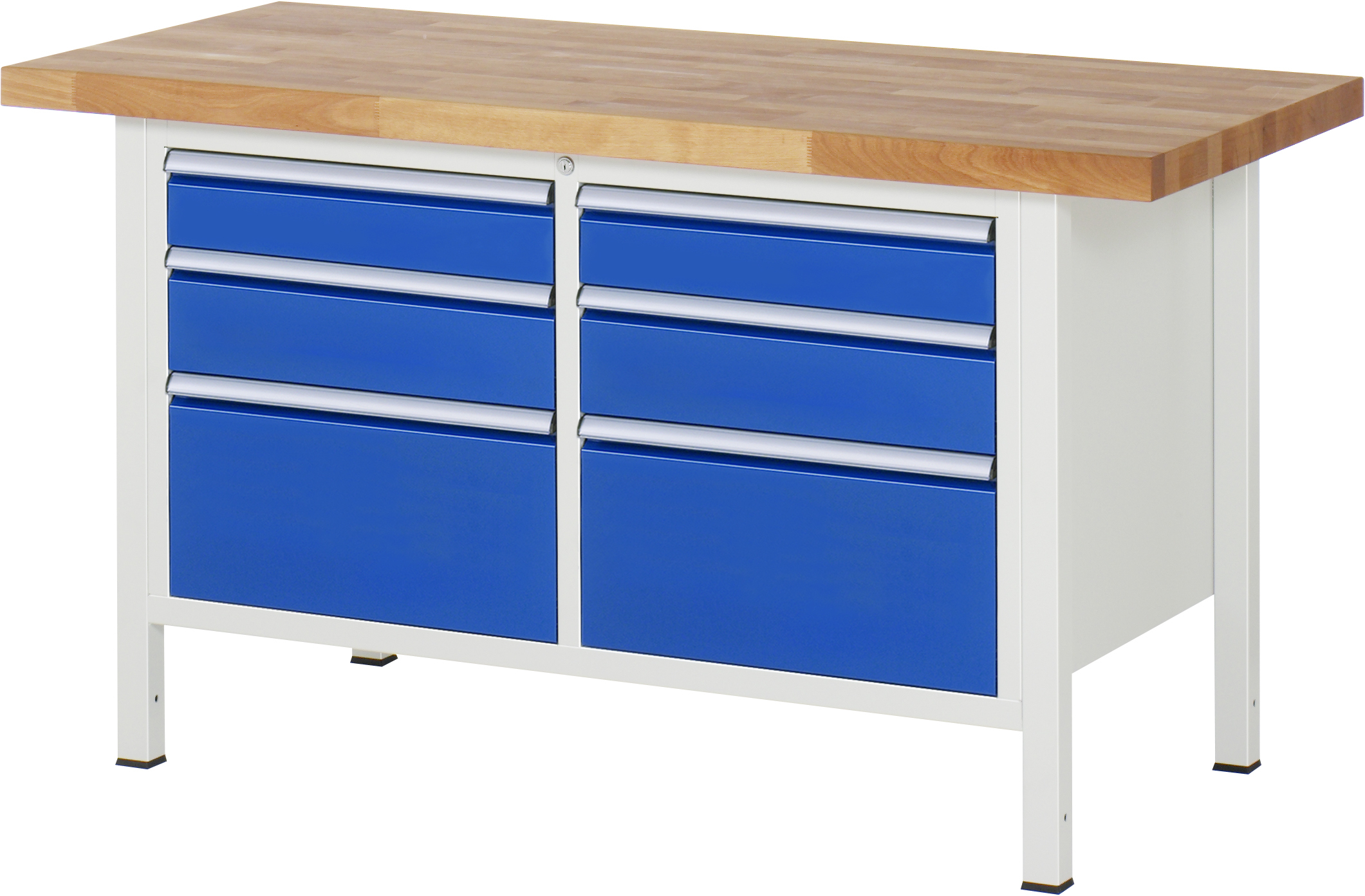 Werkbank B 1500 x T 700 x H 840 mm mit 6 Schubladen Gr.L Werkbank B 1500 x T 700 x H 840 mm mit 6 Schubladen Gr.L
