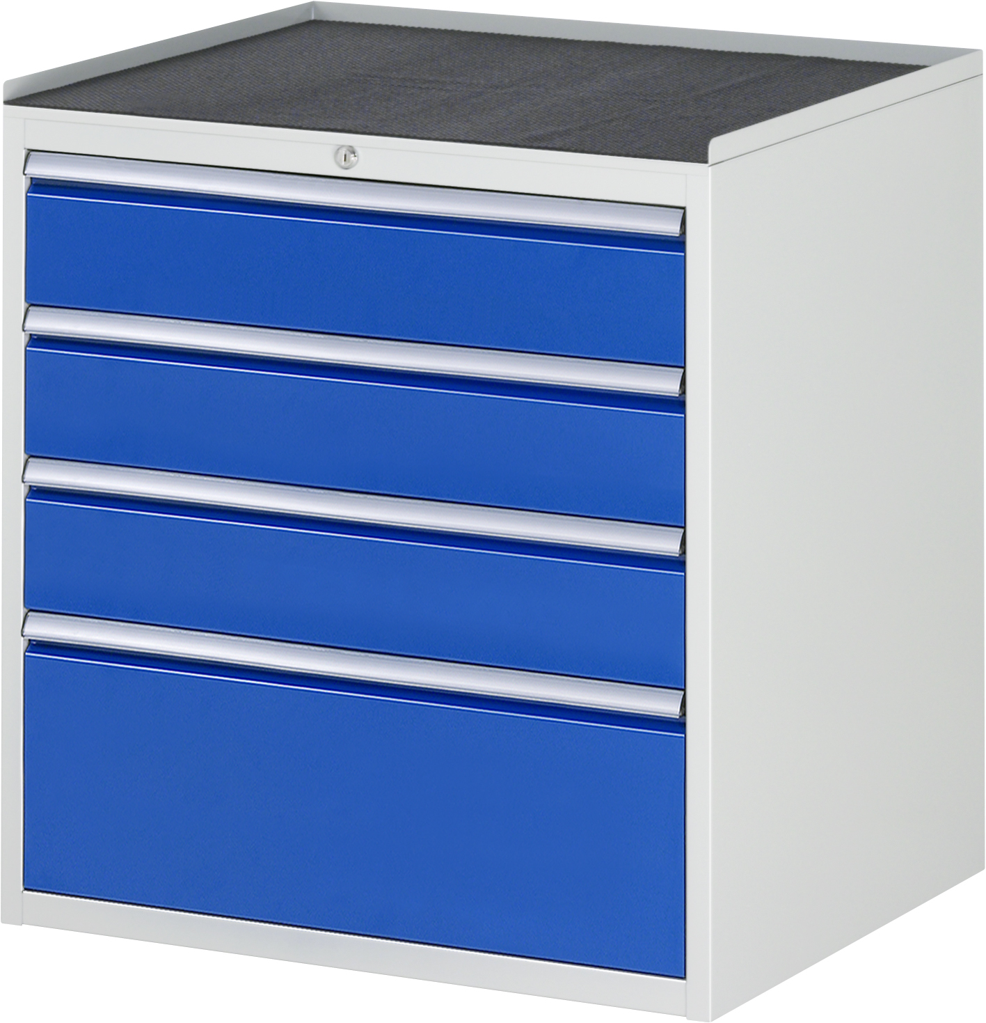 Schubladenschrank mit 4 Schubladen und Metall-Top B 770 x T 650 x H 825 mm