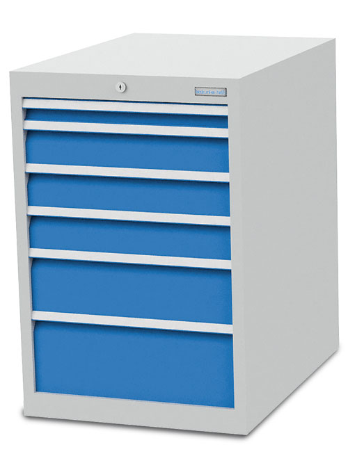 Schubladenschrank B 555 x T 736 x H 819 mm mit 6 Schubladen R 18-24 Schubladenschrank B 555 x T 736 x H 819 mm mit 6 Schubladen R 18-24