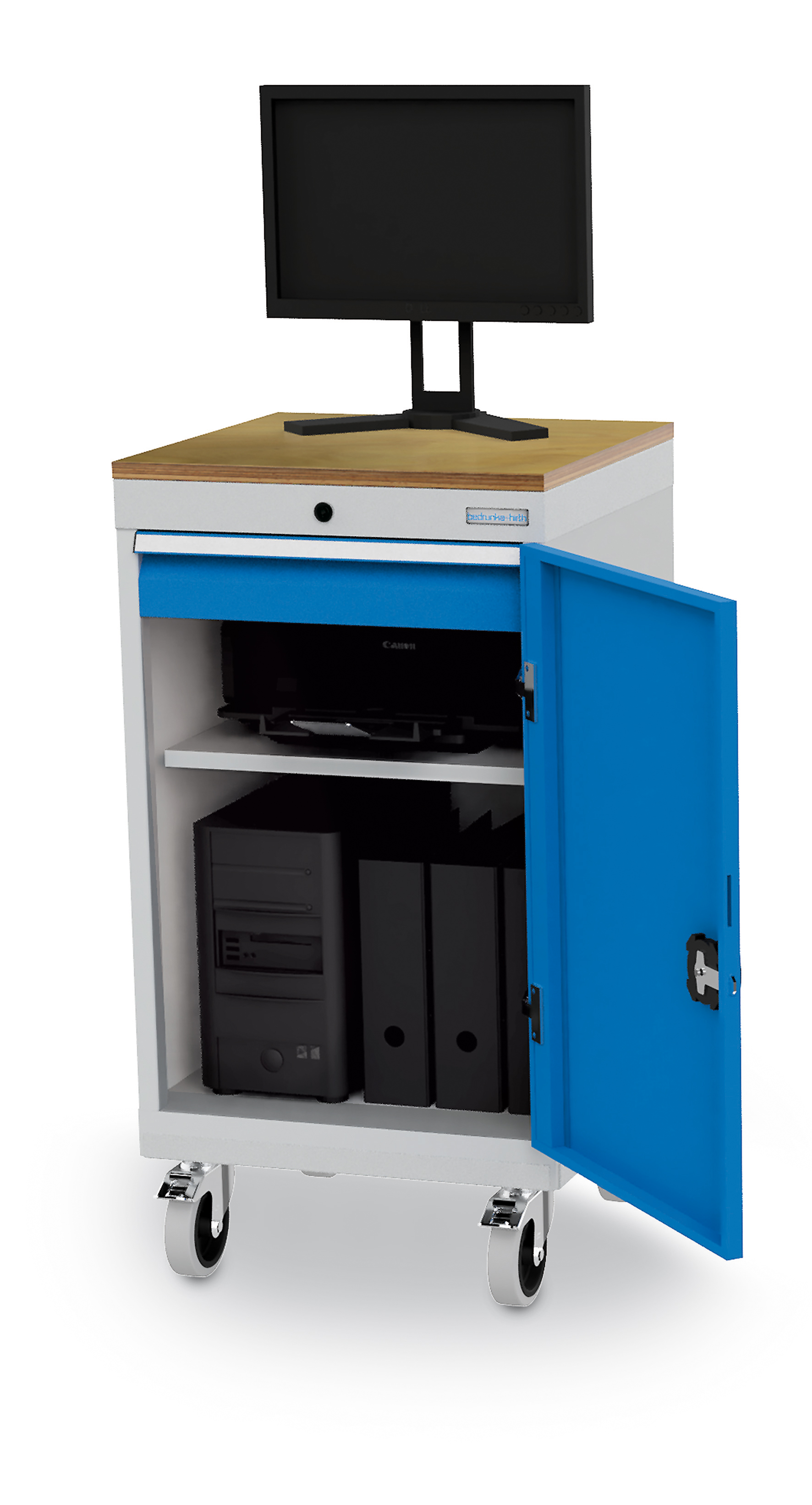 Computerschrank mobil B 530 x T 500 x H 1000 mm Computerschrank mobil B 530 x T 500 x H 1000 mm