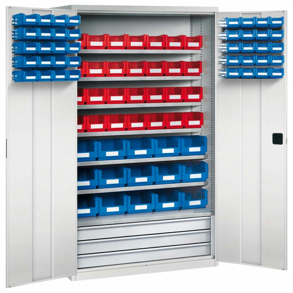 Großraumschrank mit 83 Kästen H 1950 x B 1100 x T 535 mm Großraumschrank mit 83 Kästen H 1950 x B 1100 x T 535 mm