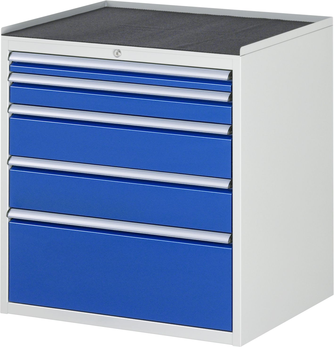 Schubladenschrank mit 5 Schubladen XL und Metall-Top B 770 x T 650 x H 825 mm