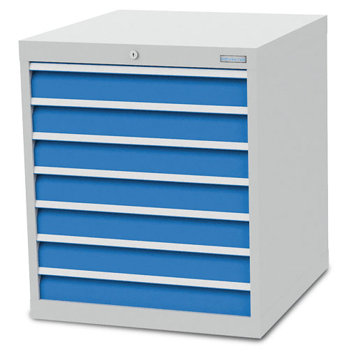 Schubladenschrank B 705 x T 736 x H 819 mm mit 7 Schubladen R 24-24 Schubladenschrank B 705 x T 736 x H 819 mm mit 7 Schubladen R 24-24
