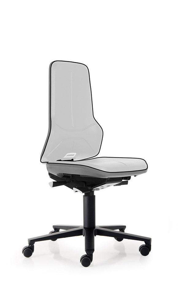 Arbeitsdrehstuhl Neon 9573 Flexband grau mit Synchronmechanik und Rollen