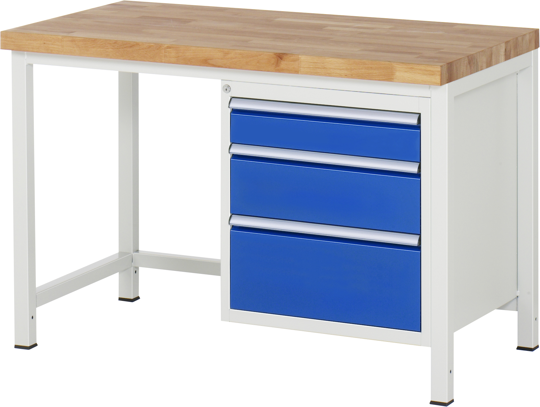 Werkbank Serie 8000 B 1250 x T 700 x H 840 mm mit 3 Schubladen Werkbank Serie 8000 B 1250 x T 700 x H 840 mm mit 3 Schubladen