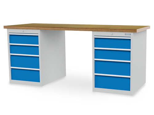 Reihenwerkbank B 2000 x T 750 x H 859 mm mit 8 Schubladen R 18-24 Reihenwerkbank B 2000 x T 750 x H 859 mm mit 8 Schubladen R 18-24