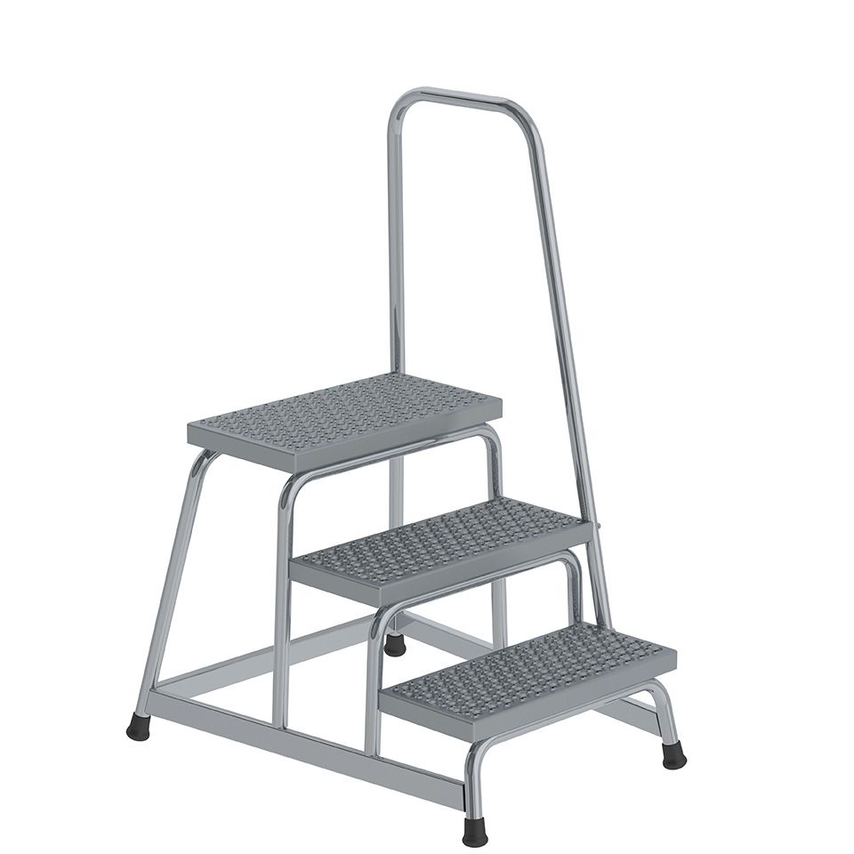 Arbeitspodest starr R13 3 Stufen mit Handlauf  Arbeitspodest starr R13 3 Stufen mit Handlauf