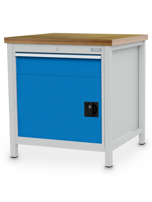 Kastenwerkbank B 810 x T 750 x H 859 mm mit Schublade und Flügeltür R 24-24 Kastenwerkbank B 810 x T 750 x H 859 mm mit Schublade und Flügeltür R 24-24