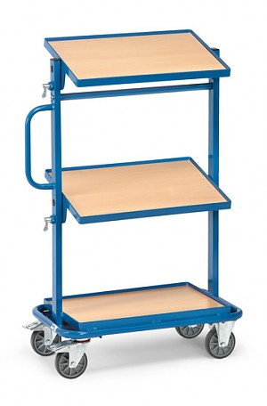 Beistellwagen mit 3 neigbaren Böden Tragkraft 200 kg Beistellwagen mit 3 neigbaren Böden Tragkraft 200 kg
