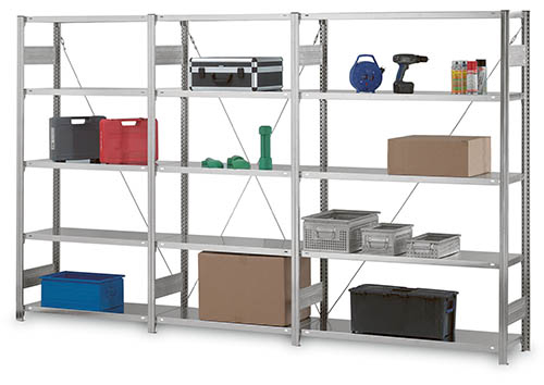 Fachbodenregal Grundregal verzinkt H 2000 x  B 1000 x T 400 mm Fachbodenregal Grundregal verzinkt H 2000 x  B 1000 x T 400 mm