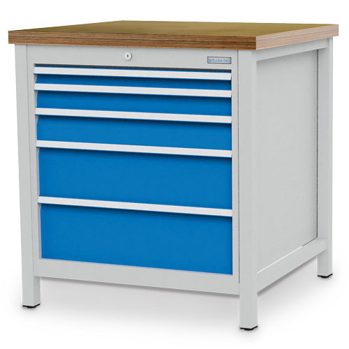 Kastenwerkbank B 810 x T 750 x H 959 mm mit 5 Schubladen R 24-24 Kastenwerkbank B 810 x T 750 x H 959 mm mit 5 Schubladen R 24-24