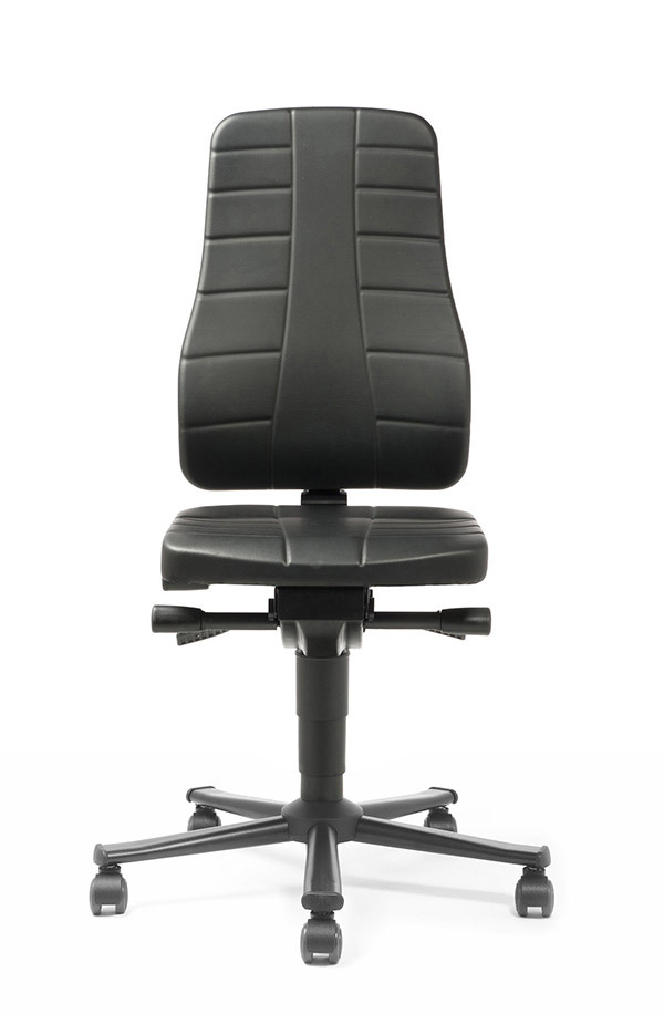 Arbeitsdrehstuhl All-In-One mit Kunstlederpolster und Rollen Arbeitsdrehstuhl All-In-One mit Kunstlederpolster und Rollen