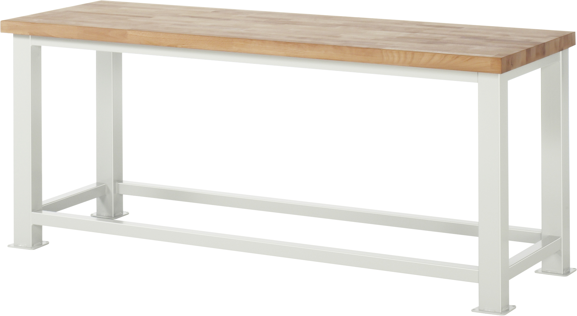 Schwerlastwerkbank B 2000 x T 900 x H 850 mm mit Buche-Massiv-Arbeitsplatte 50 mm Schwerlastwerkbank B 2000 x T 900 x H 850 mm mit Buche-Massiv-Arbeitsplatte 50 mm