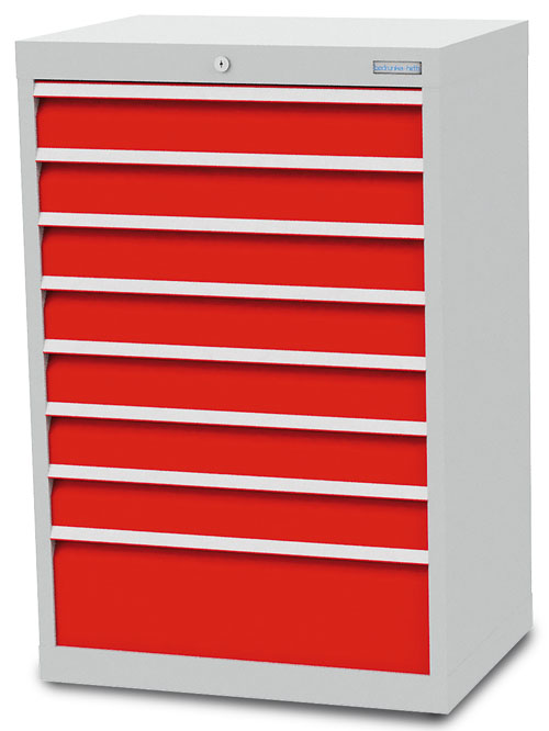 Schubladenschrank B 680 x T 500 x H 1019 mm mit 8 Schubladen R 24-16 Schubladenschrank B 680 x T 500 x H 1019 mm mit 8 Schubladen R 24-16