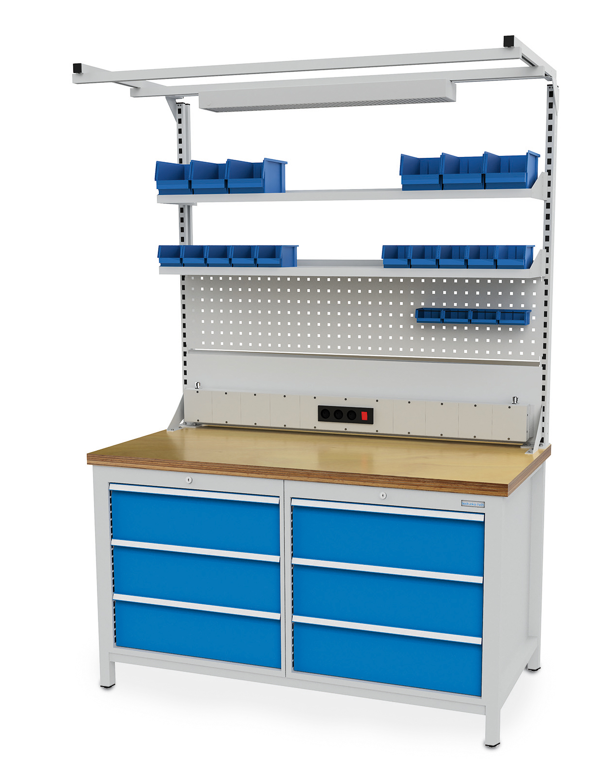 Beispiel : Multi-Wand-Aufbau mit Kastenwerkbank B 1500 mm Nr. 03.14.33VA