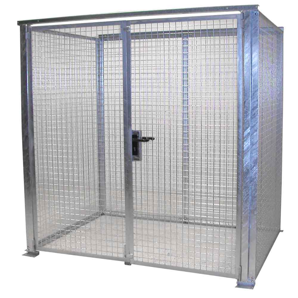 Gasflaschen-Container Typ GFC-M2-DF ohne Dach mit Doppelflügeltor Gasflaschen-Container Typ GFC-M2-DF ohne Dach mit Doppelflügeltor