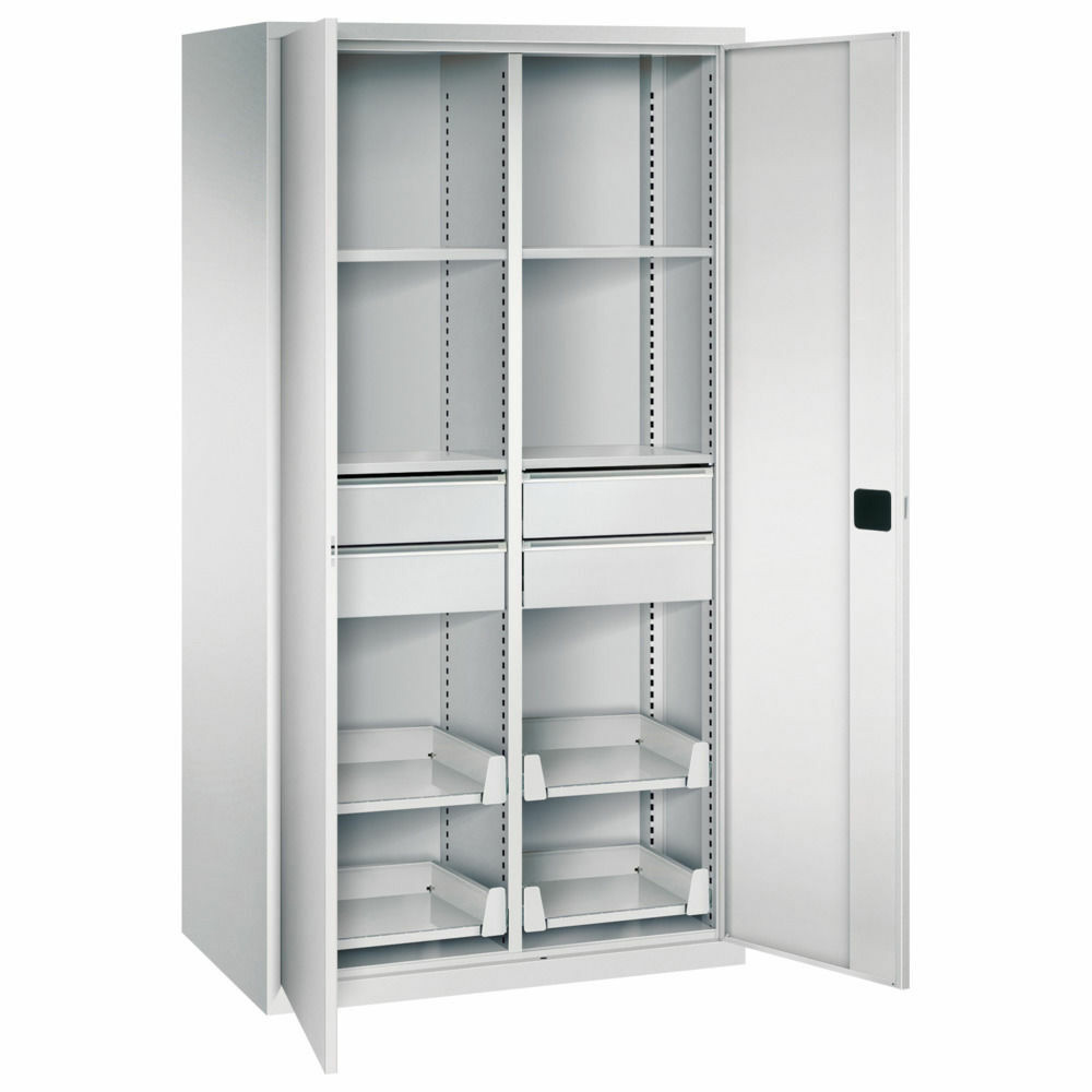 Schwerlastschrank SLS 1951 T-1 VA  H 1950 x B 1000 x T 540 mm RAL 7035